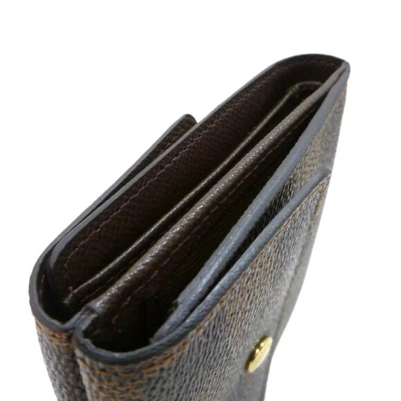 Authentic LOUIS VUITTON Portefeuille Elise Wallet N61654 Damier Ebene - Picture 5 of 12